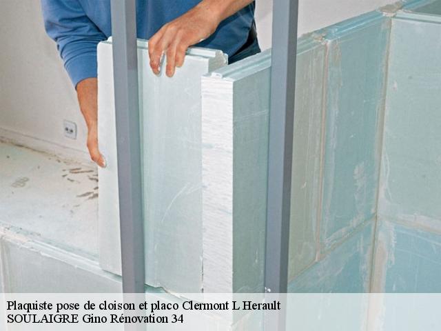 Plaquiste pose de cloison et placo clermont-l-herault-34800 SOULAIGRE Gino Rénovation 34