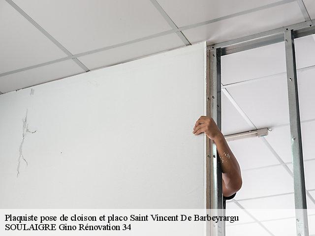 Plaquiste pose de cloison et placo 34730