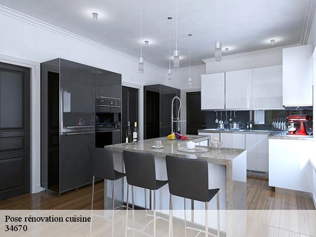 Pose rénovation cuisine 34670