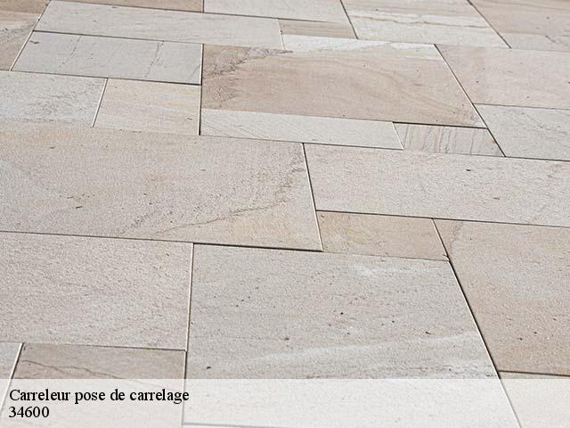 Carreleur pose de carrelage  34600