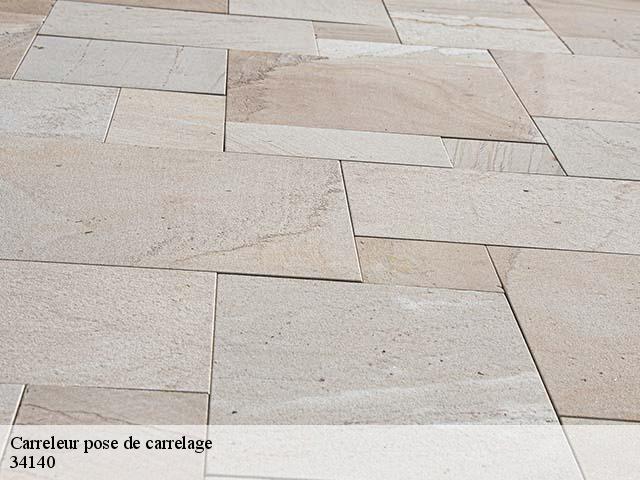 Carreleur pose de carrelage  34140