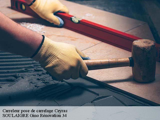 Carreleur pose de carrelage  ceyras-34800 SOULAIGRE Gino Rénovation 34